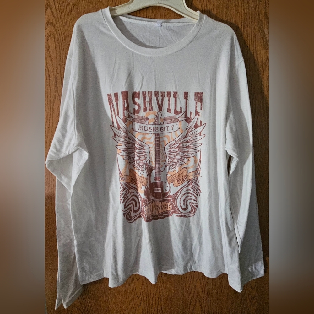 2 t-shirts. 1 long sleeve, 1 short sleeve.
